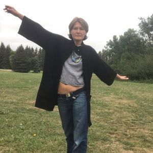 Polo Ralph Lauren 
Black wool extra fine merino womens sweater 3/4 sleeve